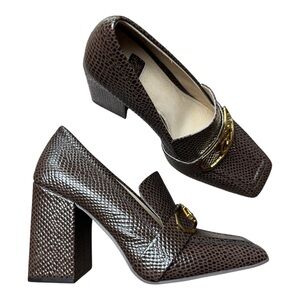 Louise et Cie Brown Block Heel Pumps